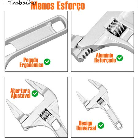 Chave Inglesa Ajustável Universal 200mm Abertura 68mm, Magalu Empresas