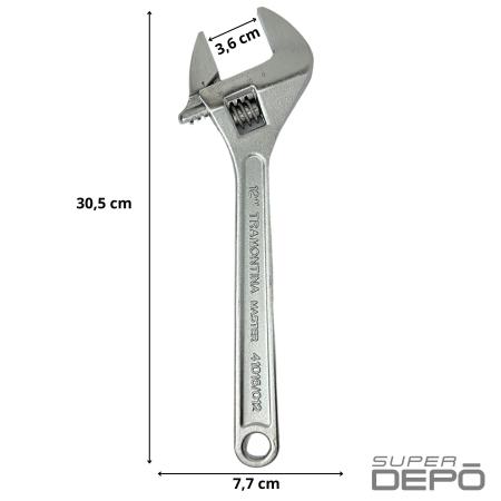 Kit Chave Inglesa Ajustável 6 8 10 12 Polegadas Tramontina - Super Depo