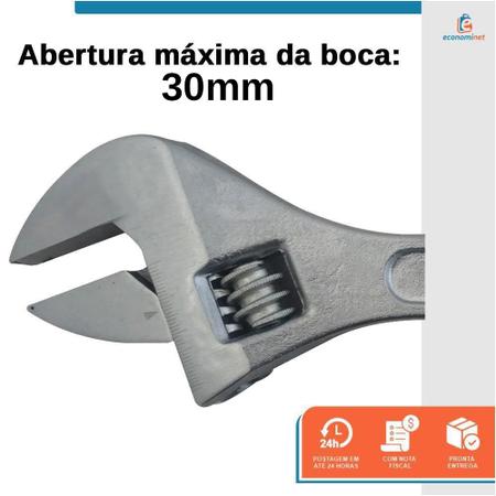 Chave Inglesa 250mm VICIP10, chave inglesa abertura 50mm 