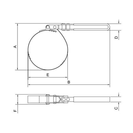 Imagem de Chave para Sacar Filtro de Óleo 60 à 70 MM TRAMONTINA