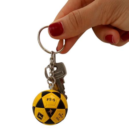 Chaveiro Mikasa Bola de Futevolei FT-5 Preto e Amarelo