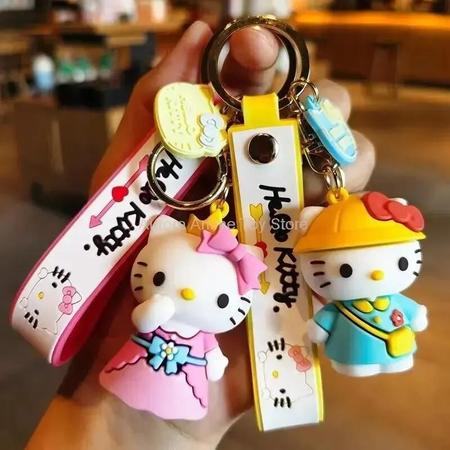 Imagem de Chaveiro Kawaii Sanrio - Hello Kitty e Cinnamoroll - Pingente para Mochila