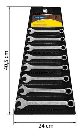 Imagem de Chaves Combinadas Kit Completo 10 a 19mm Boca Fixa e Estrela