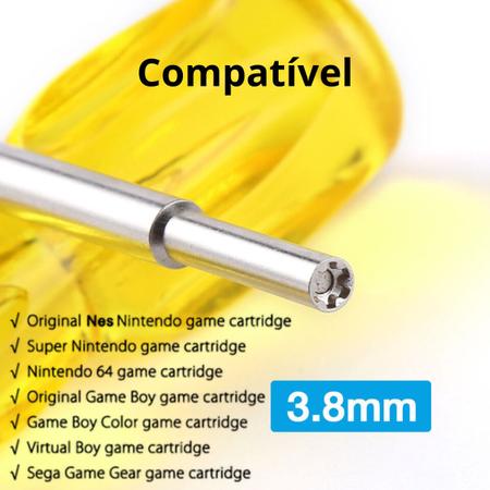 Imagem de Chaves Compatível Gamebit Nintendo 3,8mm E 4,5mm Super Nes N64