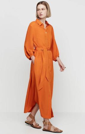 Chemise Midi Em Viscose Flamê - DZARM Imagem de Chemise Midi Em Viscose Flamê
