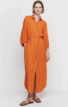 Chemise Midi Em Viscose Flamê - DZARM Imagem de Chemise Midi Em Viscose Flamê