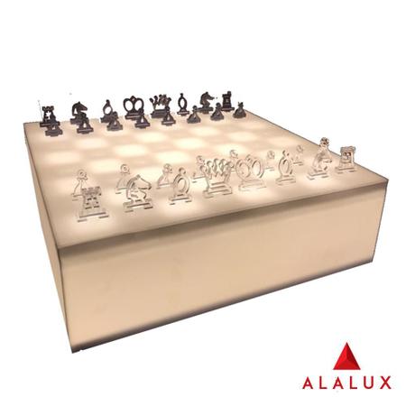 Chess - Tabuleiro de Xadrez Iluminado - Alalux - Jogo de Dominó