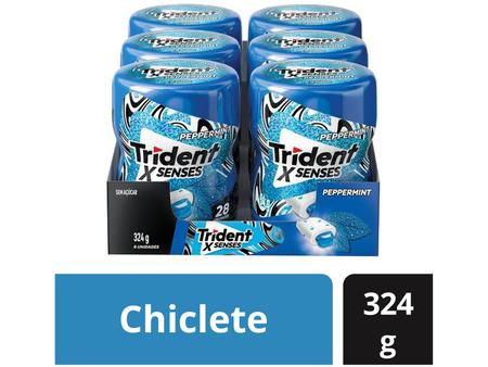Imagem de Chiclete Trident XSenses Hortelã Sem Açúcar Display com 6 Unidades de 54g