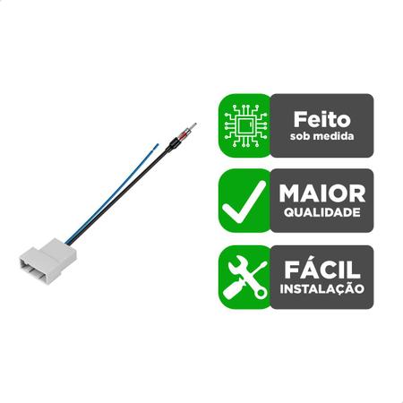 Chicote Conector Plug Antena Nissan March Livina Versa - Permak Imagem de Chicote Conector Plug Antena Nissan March Livina Versa