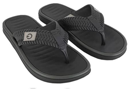 Chinelo Cartago Coimbra Masculino Marrom Preto Paris Alabama