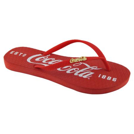 Imagem de Chinelo Coca Cola Feminino Vermelho CC3516 Presente Moda Top