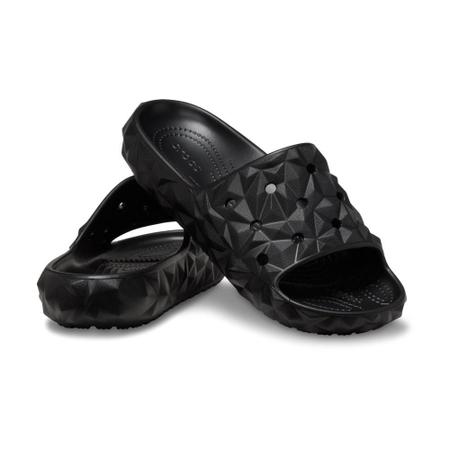 Chinelo crocs classic geometric slide black Imagem de Chinelo crocs classic geometric slide black