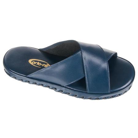 Imagem de Chinelo de Quarto Masculino em Couro Sleeper 51 Azul