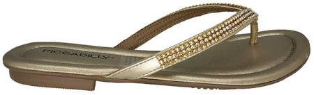 Chinelo Feminino Com Pedras na Tala Sola Micro Gel Piccadilly 425070 Imagem de Chinelo Feminino Com Pedras na Tala Sola Micro Gel Piccadilly 425070