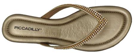 Chinelo Feminino Com Pedras na Tala Sola Micro Gel Piccadilly 425070 Imagem de Chinelo Feminino Com Pedras na Tala Sola Micro Gel Piccadilly 425070