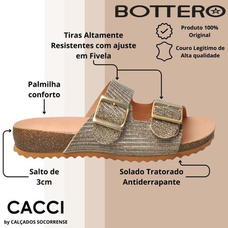 Chinelo Feminino Couro Duas Tiras Conforto Bottero 353121 Imagem de Chinelo Feminino Couro Duas Tiras Conforto Bottero 353121