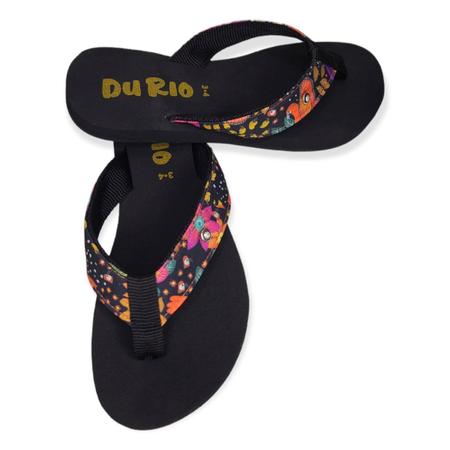 Chinelo Feminino DuRio Buzios Tradicional Estampas Coloridas Imagem de Chinelo Feminino DuRio Buzios Tradicional Estampas Coloridas