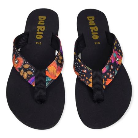 Chinelo Feminino DuRio Buzios Tradicional Estampas Coloridas Imagem de Chinelo Feminino DuRio Buzios Tradicional Estampas Coloridas