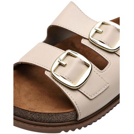 Chinelo Feminino Flat com Fivelas Dourada Beira Rio 8523.108.9569 Imagem de Chinelo Feminino Flat com Fivelas Dourada Beira Rio 8523.108.9569