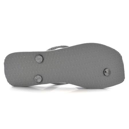 Chinelo Feminino Havaianas Slim Square Glitter Cinza 4148102 Imagem de Chinelo Feminino Havaianas Slim Square Glitter Cinza 4148102