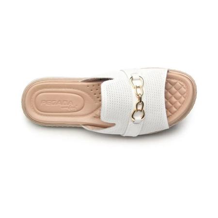 Imagem de Chinelo Feminino Pegada 233663 Flatform Couro Branco