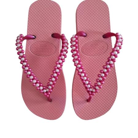 Chinelo feminino perolado - rosa - SEVEROS Imagem de Chinelo feminino perolado - rosa