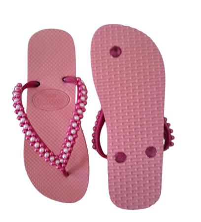 Chinelo feminino perolado - rosa - SEVEROS Imagem de Chinelo feminino perolado - rosa