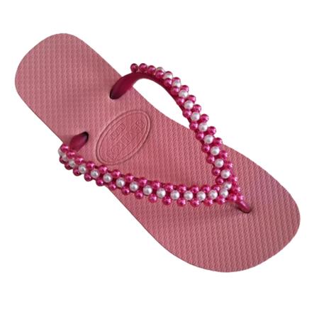 Chinelo feminino perolado - rosa - SEVEROS Imagem de Chinelo feminino perolado - rosa