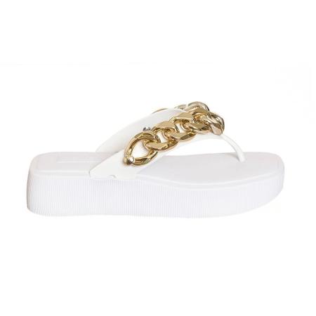 Imagem de Chinelo Feminino Petite Jolie Hit Corrente Branco - PJ6515