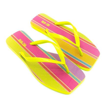 Chinelo Feminino Sua Cia 8503.17003 - Verde E Rosa Imagem de Chinelo Feminino Sua Cia 8503.17003 - Verde E Rosa