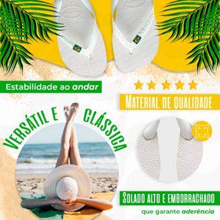 Imagem de Chinelo Havaianas Brasil Original Branco Bandeira Masc Fem