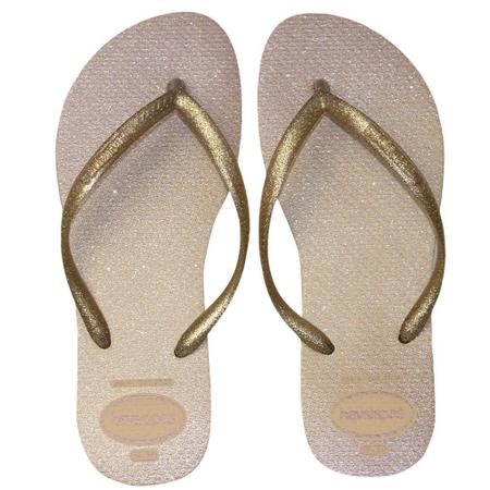 Chinelo havaianas feminino dourado sales