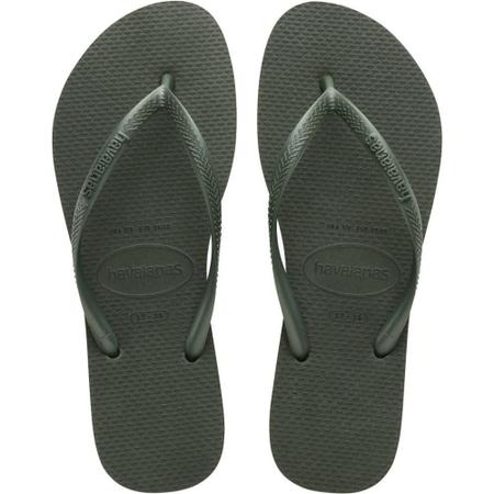 Chinelo Havaianas Feminino SLIM 35/6 Verde Olive Imagem de Chinelo Havaianas Feminino SLIM 35/6 Verde Olive