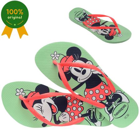 Ofertas de Chinelo Havaianas Slim Disney nº 37/38, Mickey e Minnie, lilás  calmo