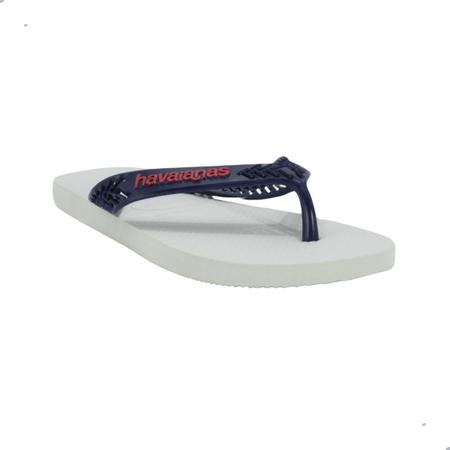 Chinelo Havaianas Masculino Power Light Solid Branco com Azul Imagem de Chinelo Havaianas Masculino Power Light Solid Branco com Azul