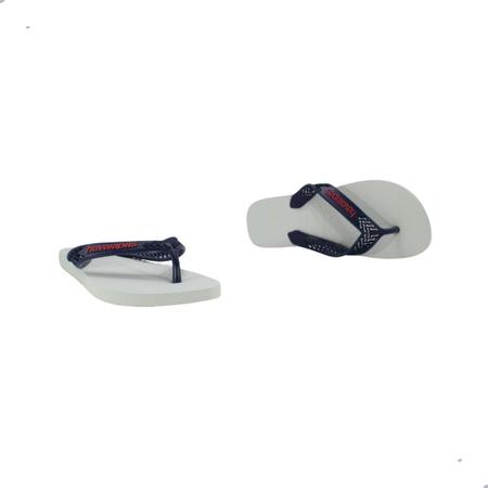 Chinelo Havaianas Masculino Power Light Solid Branco com Azul Imagem de Chinelo Havaianas Masculino Power Light Solid Branco com Azul