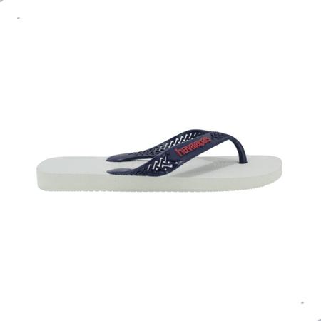 Chinelo Havaianas Masculino Power Light Solid Branco com Azul Imagem de Chinelo Havaianas Masculino Power Light Solid Branco com Azul