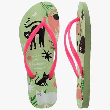 Imagem de Chinelo Havaianas Slim Pets Gatos Original  -NF-