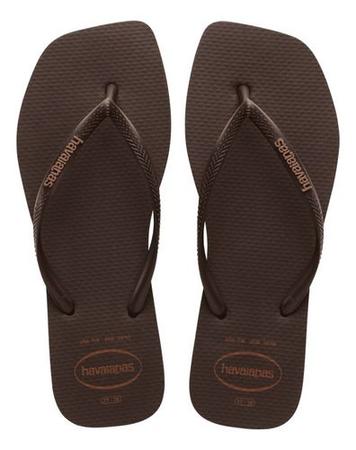 Chinelo Havaianas Slim Square com Bico Quadrado Bordô