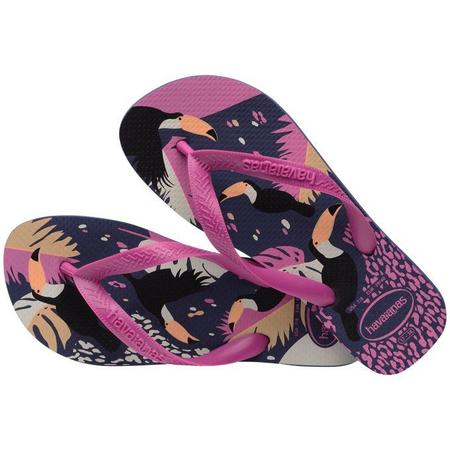 Imagem de Chinelo Havaianas Top Trop Vibes Fc - unissex - azul marinho+rosa