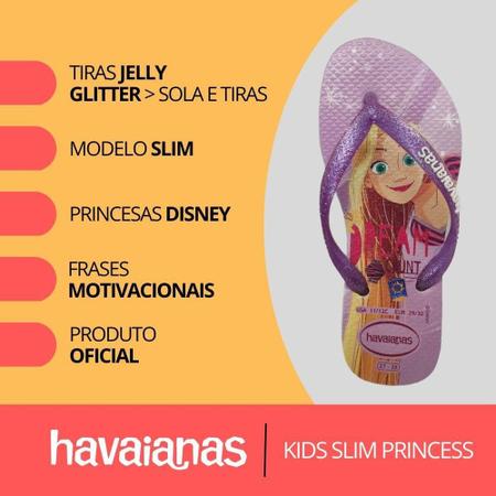 Imagem de Chinelo infantil havaianas meninas kids slim princess