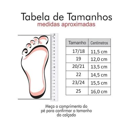 Tamanho chinelo sale infantil