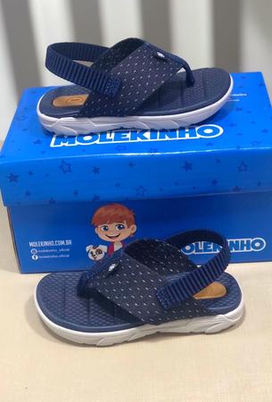 Chinelo Infantil Molekinho Multi Marinho- 2135.658 Imagem de Chinelo Infantil Molekinho Multi Marinho- 2135.658