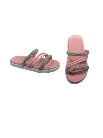 Chinelo Infantil Slide Molekinha Rasteira Strass 2352.107 Imagem de Chinelo Infantil Slide Molekinha Rasteira Strass 2352.107