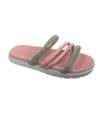Chinelo Infantil Slide Molekinha Rasteira Strass 2352.107 Imagem de Chinelo Infantil Slide Molekinha Rasteira Strass 2352.107
