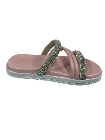 Chinelo Infantil Slide Molekinha Rasteira Strass 2352.107 Imagem de Chinelo Infantil Slide Molekinha Rasteira Strass 2352.107