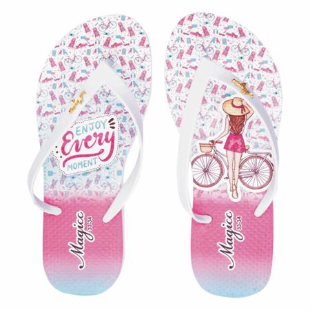 Chinelo Juvenil Infantil Menina Sandália Bike, Magicc Imagem de Chinelo Juvenil Infantil Menina Sandália Bike, Magicc