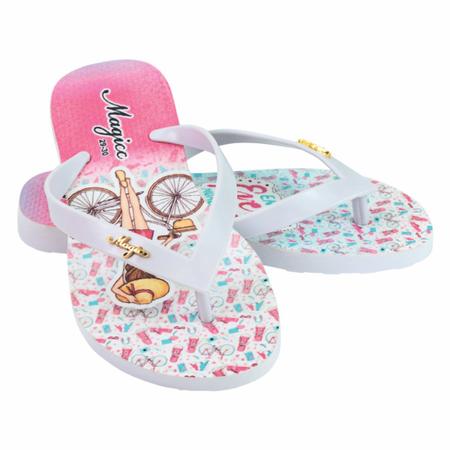 Chinelo Juvenil Infantil Menina Sandália Bike, Magicc Imagem de Chinelo Juvenil Infantil Menina Sandália Bike, Magicc