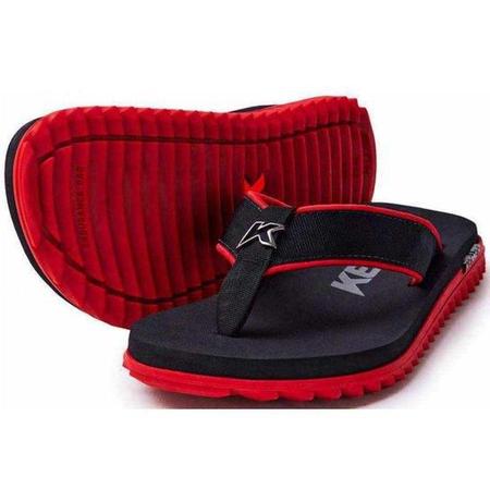 Chinelo Kenner DKS KIVAH CUSHY Masculino PRETO VERMELHO Chinelo