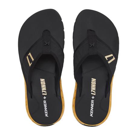 Imagem de Chinelo Kenner Rakka Elite L7 Masculino - Preto e Dourado